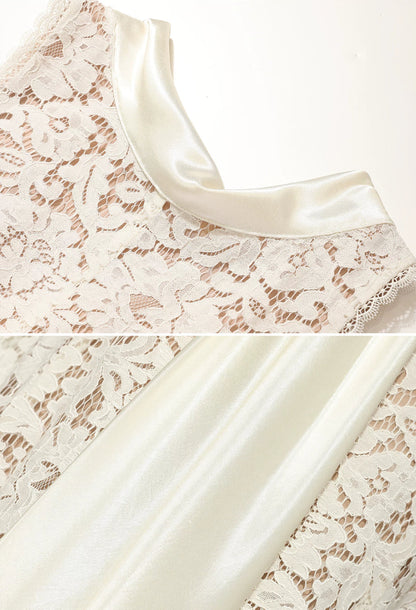 Sloane White Floral Lace Midi Dress