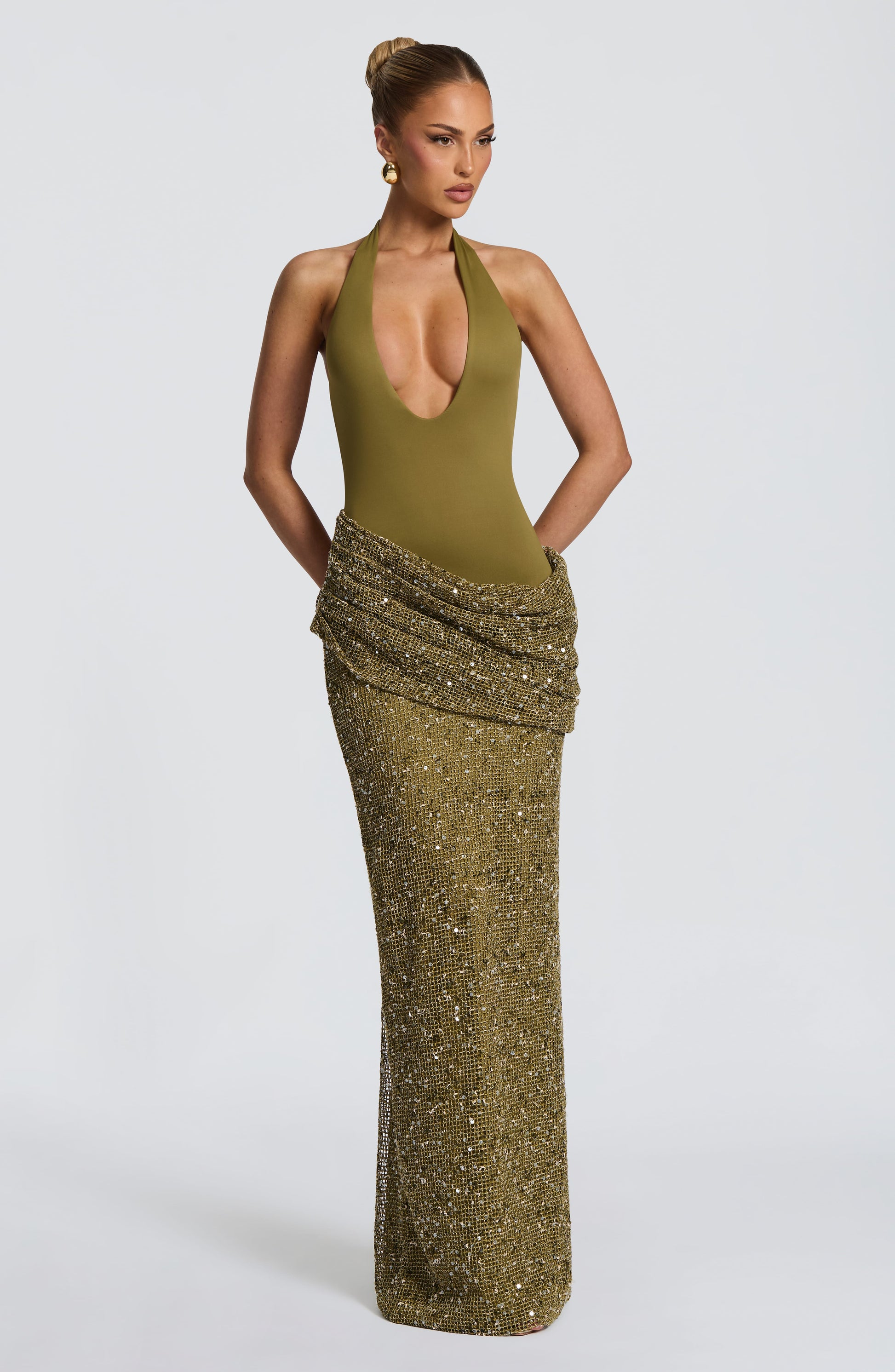 Solea Maxi Dress Deep Olive
