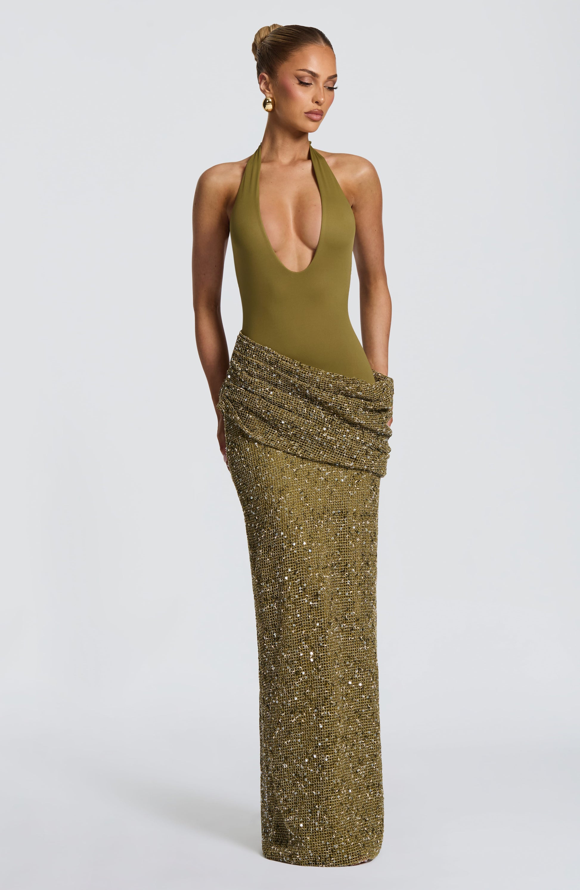 Solea Maxi Dress Deep Olive