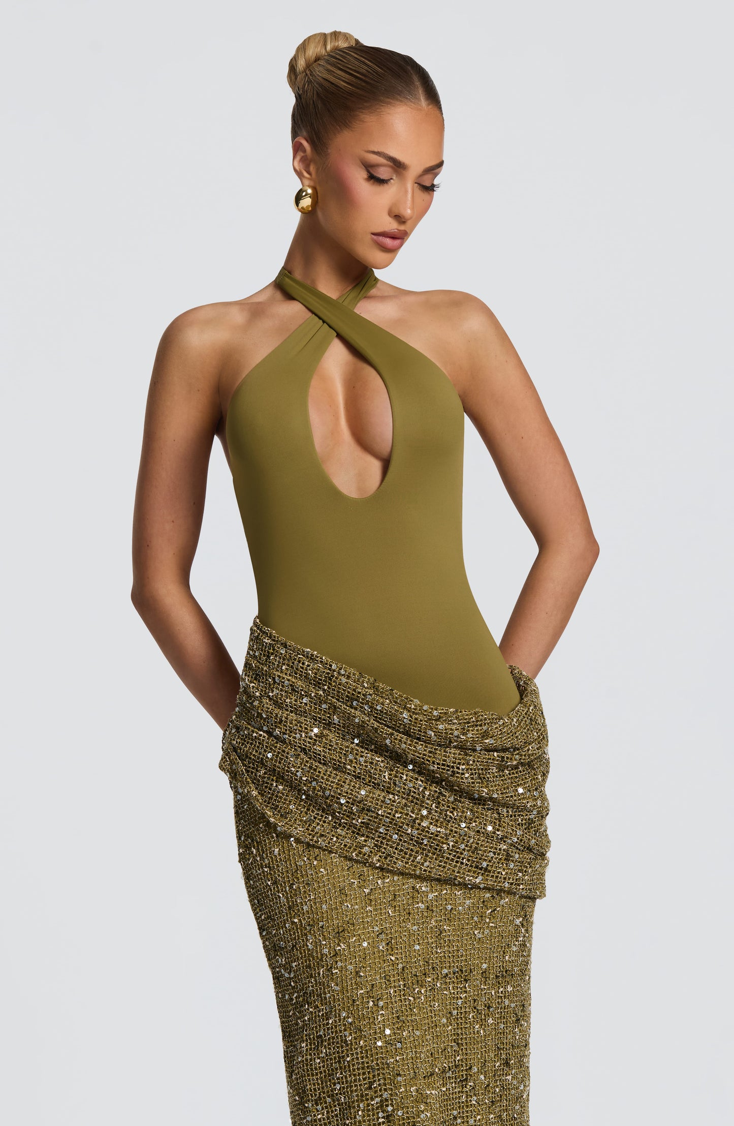 Solea Maxi Dress Deep Olive