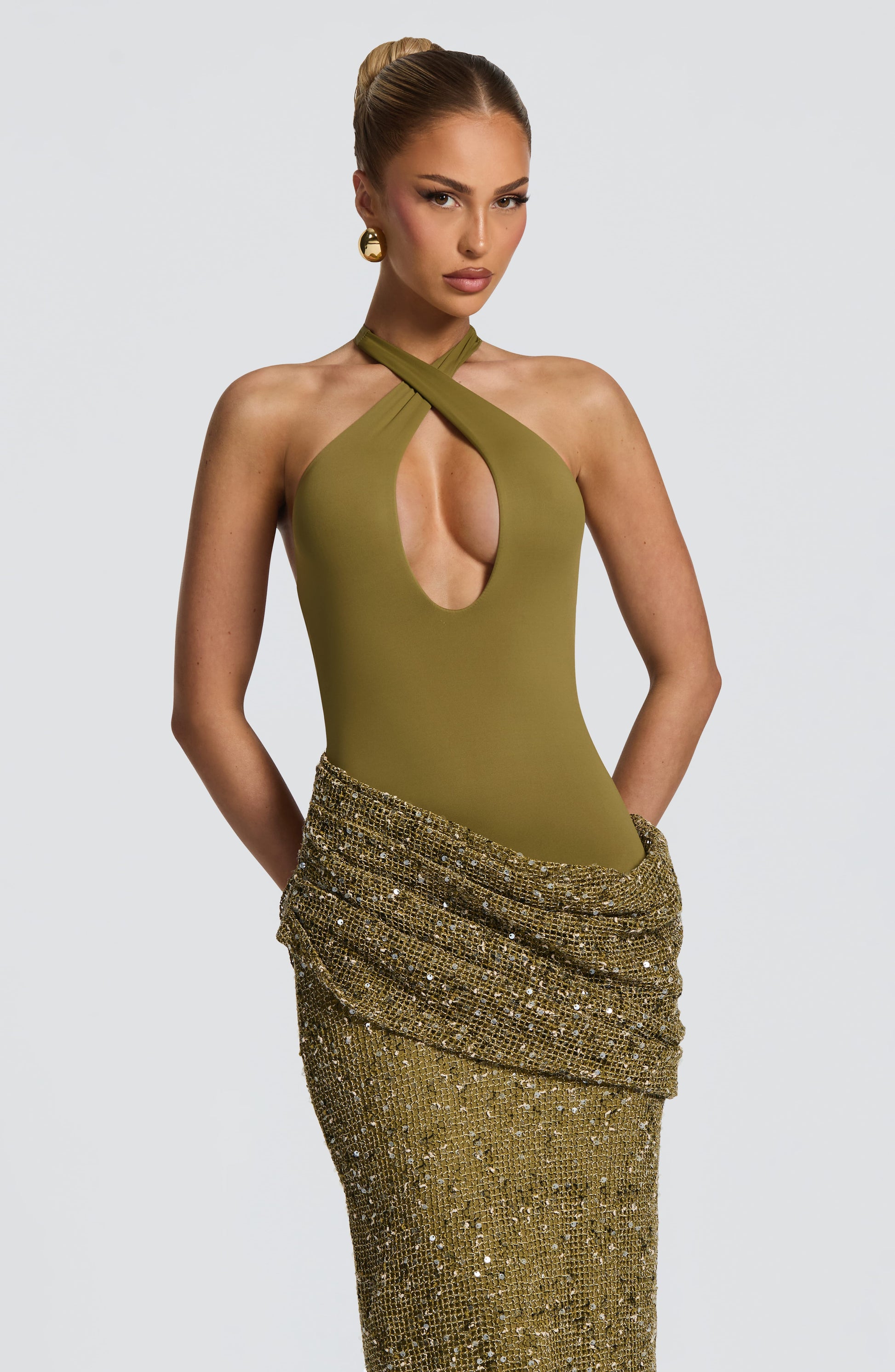 Solea Maxi Dress Deep Olive