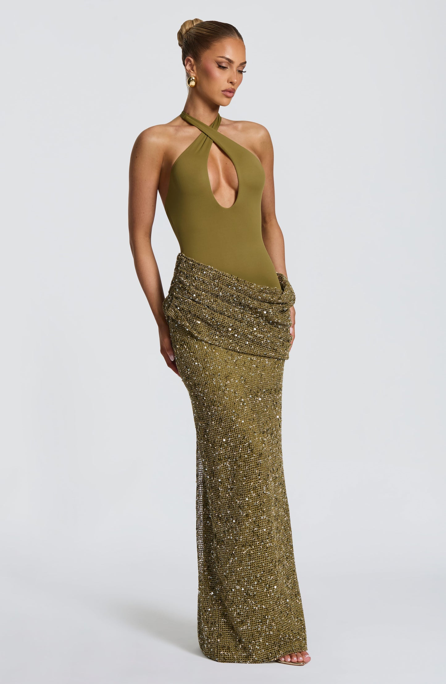 Solea Maxi Dress Deep Olive