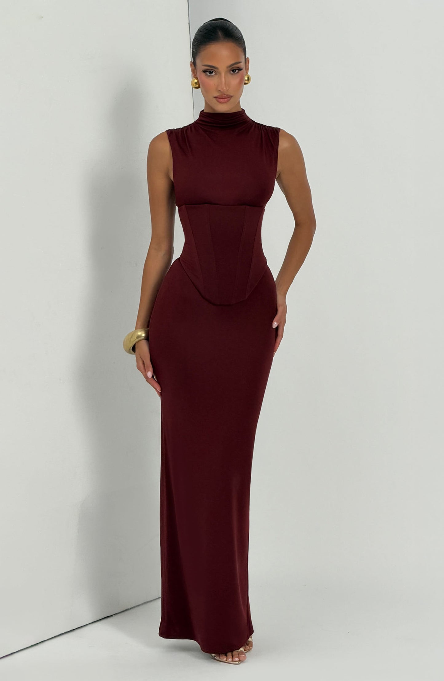 Soline Maxi Dress Cherry Lacquer