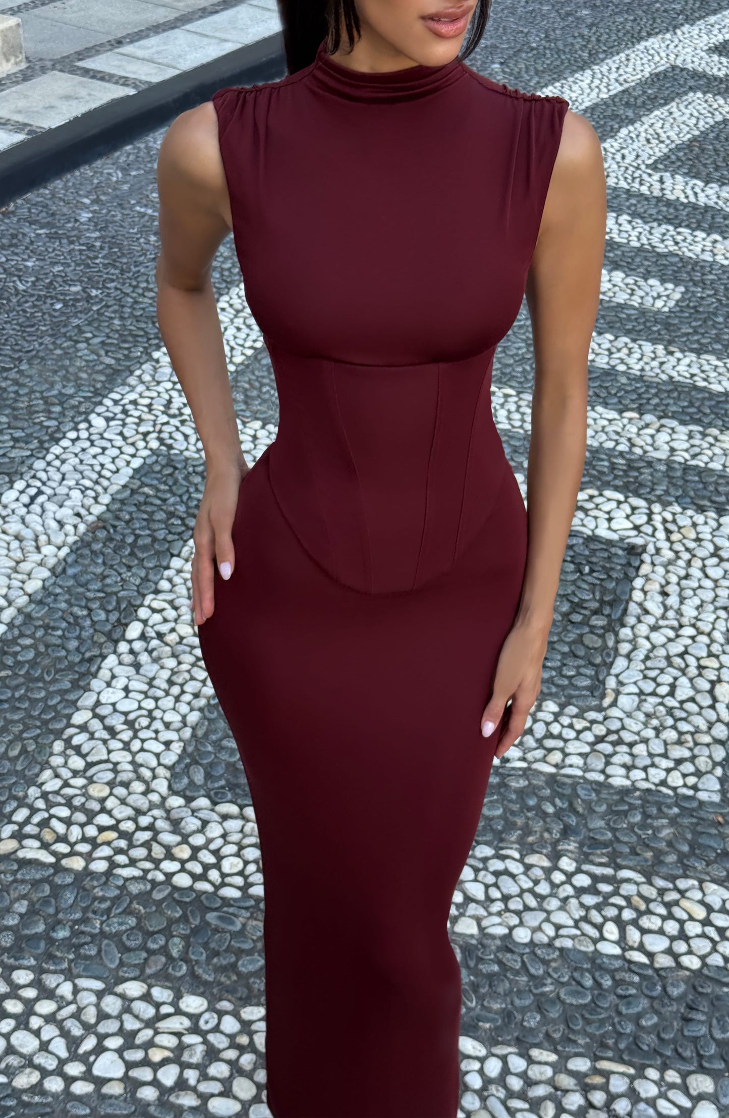 Soline Maxi Dress Cherry Lacquer