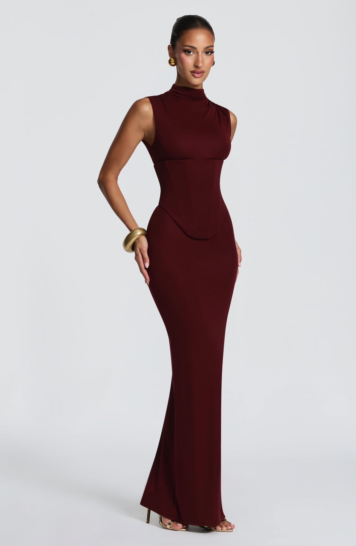 Soline Maxi Dress Cherry Lacquer