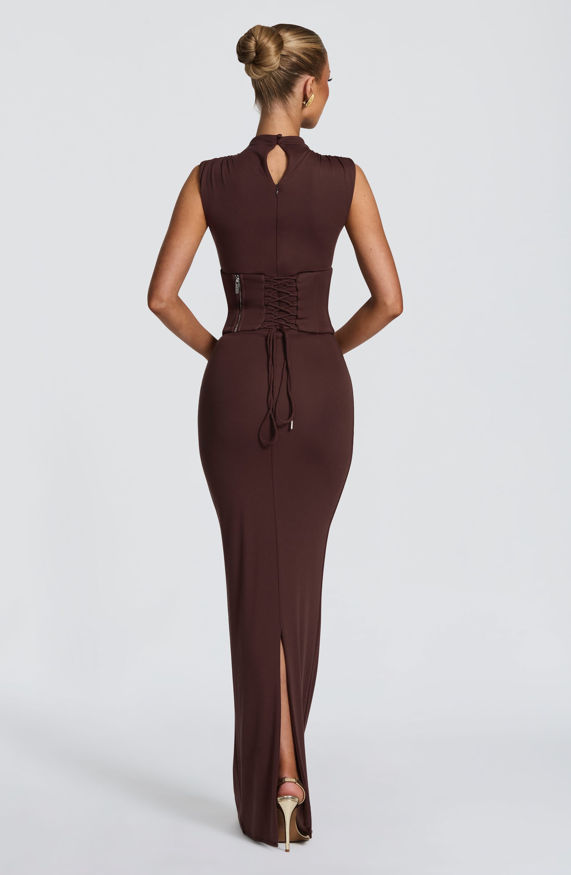 Soline Maxi Dress Plum Brown