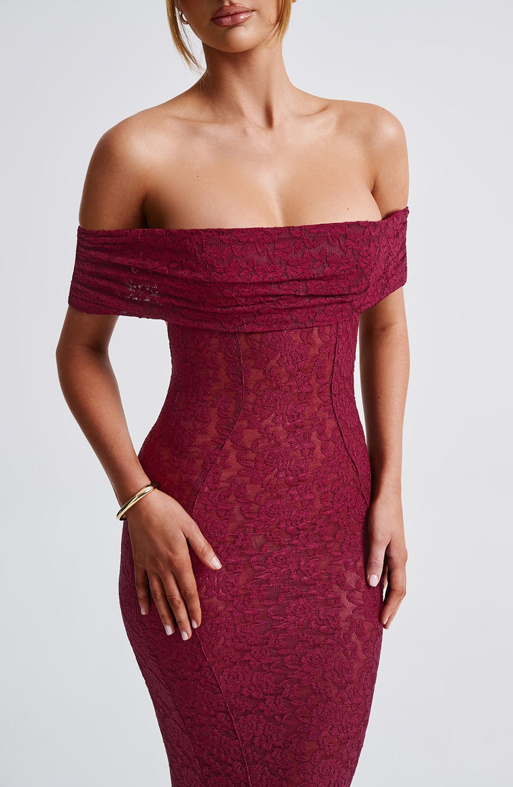 Stephanie Maxi Dress Burgundy