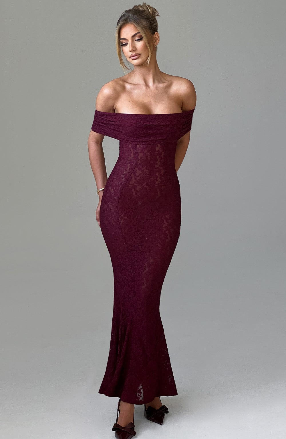 Stephanie Maxi Dress Burgundy