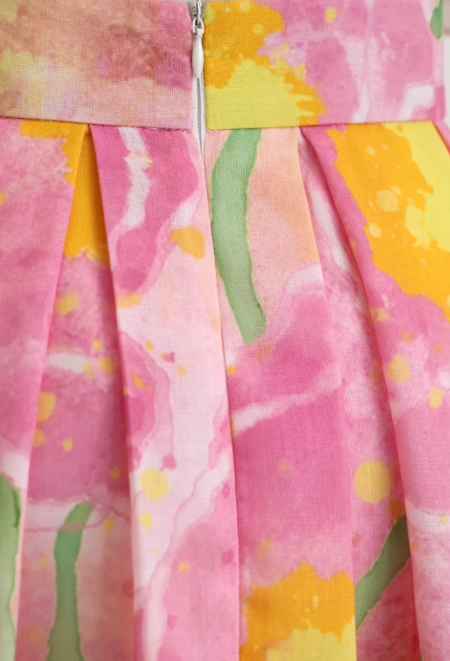 Sydni Pink Vintage Floral Midi Skirt
