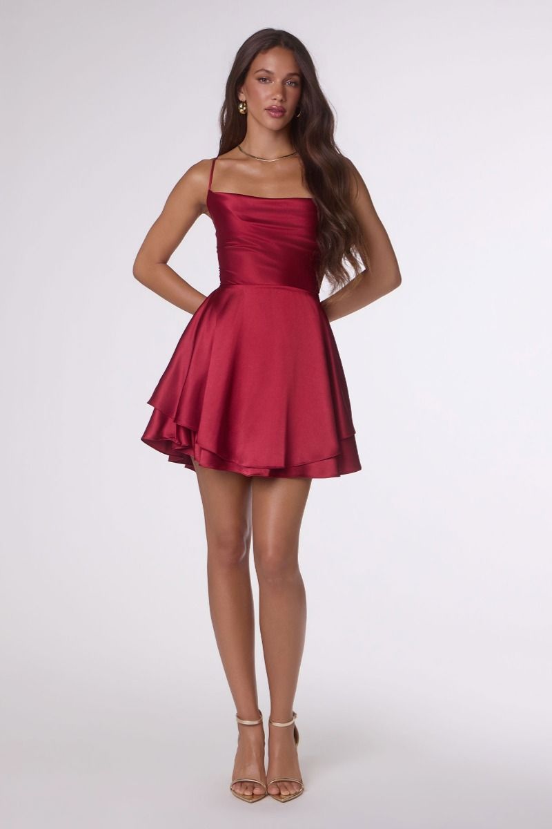 Charmaine Mini Dress Satin Cocktail Dress