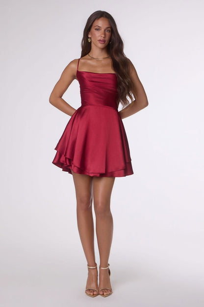 Charmaine Mini Dress Satin Cocktail Dress