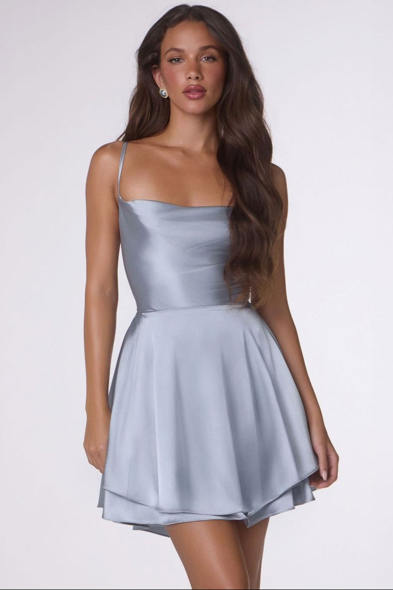 Charmaine Mini Dress Satin Cocktail Dress