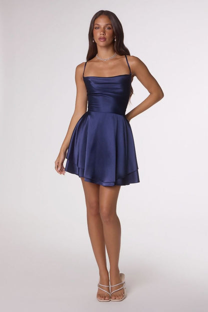 Charmaine Mini Dress Satin Cocktail Dress