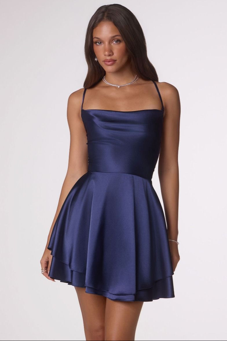 Charmaine Mini Dress Satin Cocktail Dress