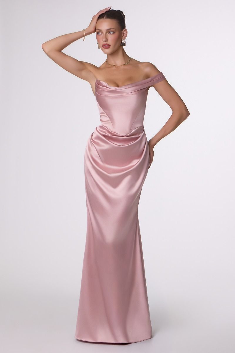 Danilynn Gown One Shoulder Satin Mermaid Dress