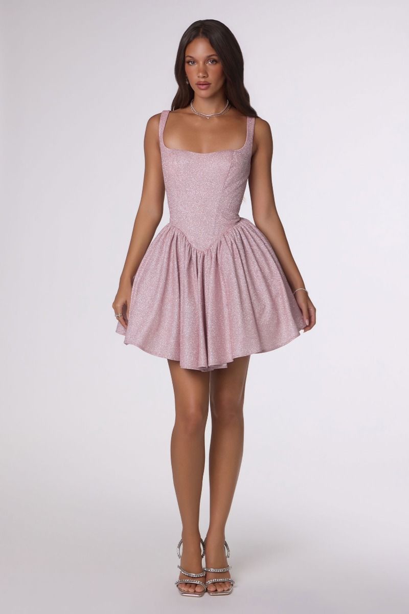 Martine Mini Dress Shimmering Fit & Flare Cocktail Dress