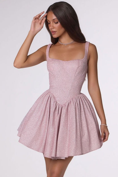 Martine Mini Dress Shimmering Fit & Flare Cocktail Dress