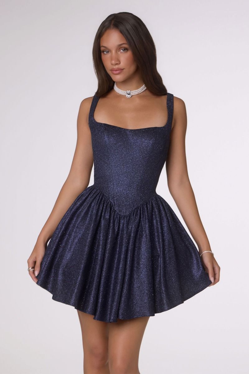 Martine Mini Dress Shimmering Fit & Flare Cocktail Dress