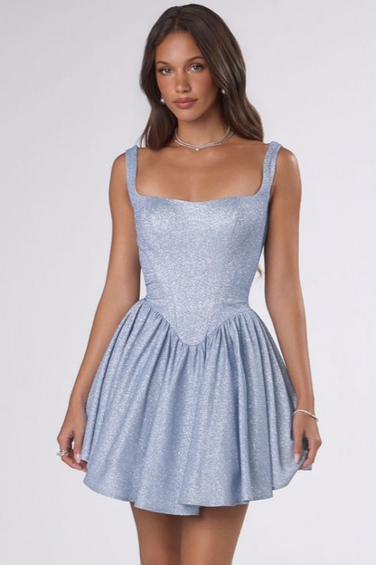 Martine Mini Dress Shimmering Fit & Flare Cocktail Dress
