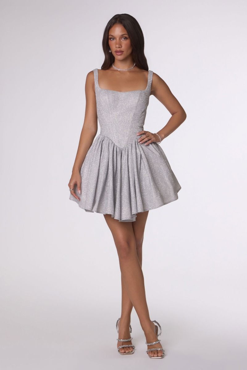 Martine Mini Dress Shimmering Fit & Flare Cocktail Dress