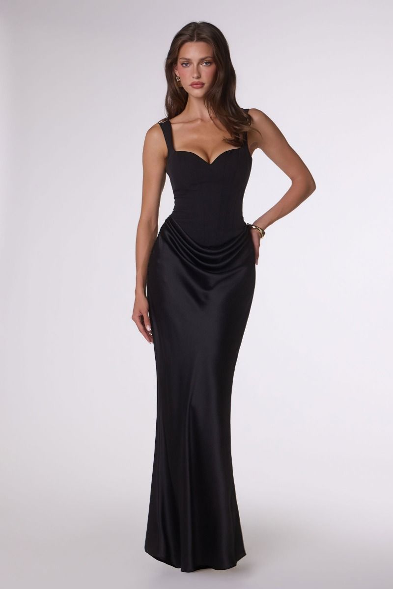 Rylan Gown Crepe & Satin Evening Dress