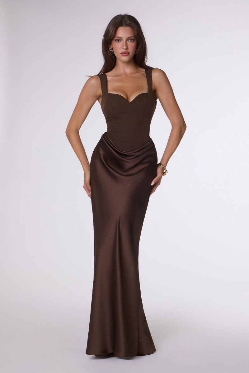 Rylan Gown Crepe & Satin Evening Dress
