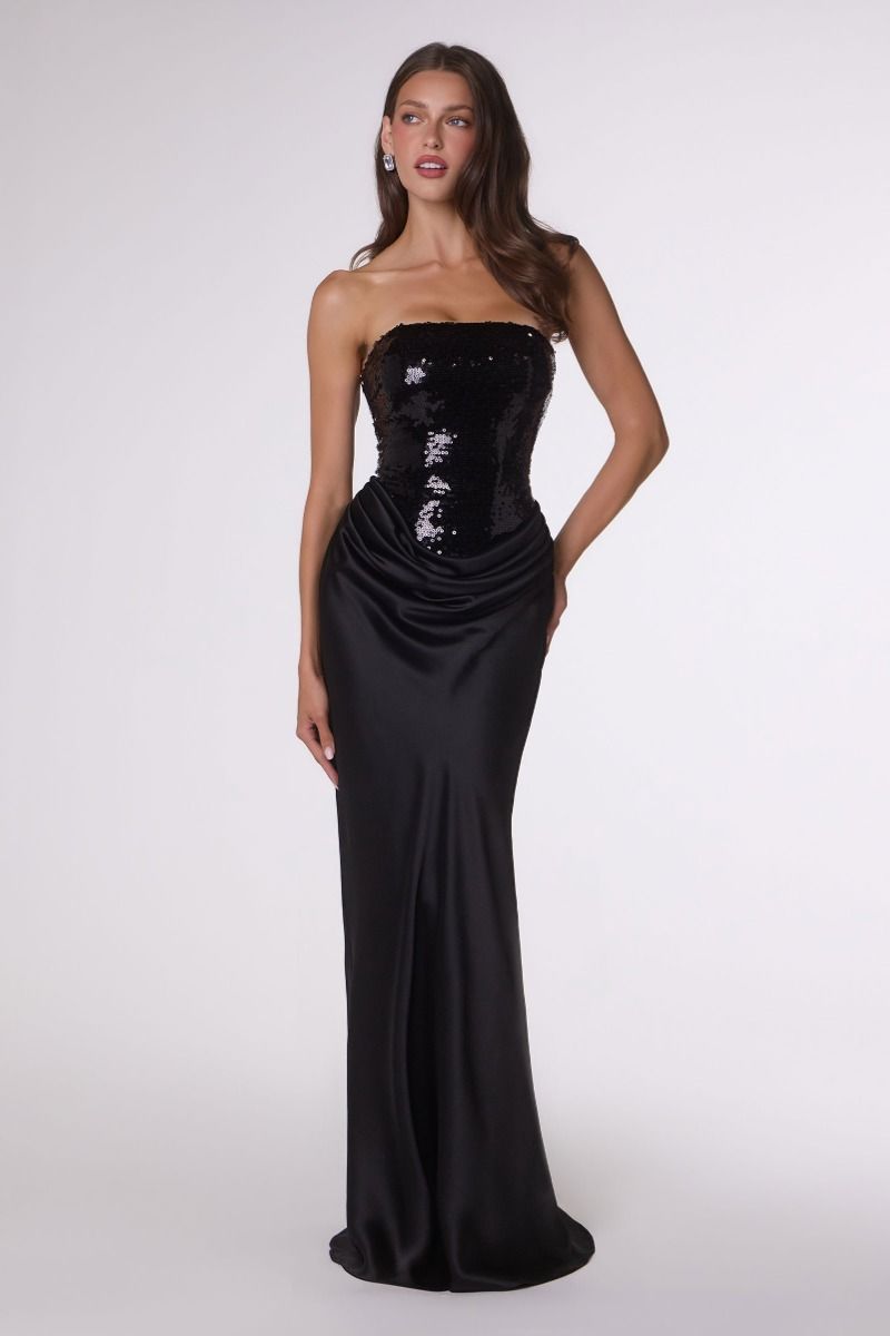 Lachlan Gown Sequin & Satin Evening Dress