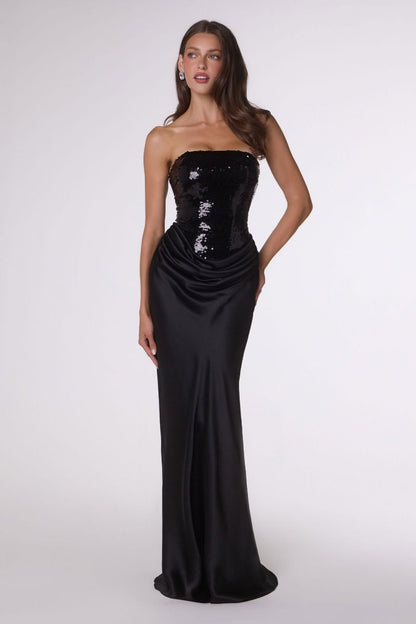 Lachlan Gown Sequin & Satin Evening Dress