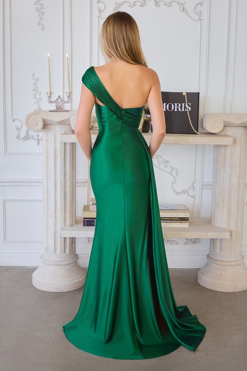 MAURA GOWN DRAPED ONE SHOULDER DRESS