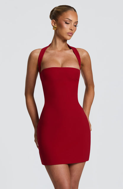 Tamsin Mini Dress Deep Red