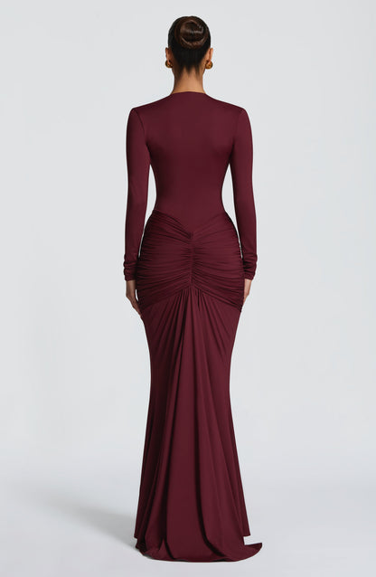 Tara Maxi Dress Cherry Lacquer