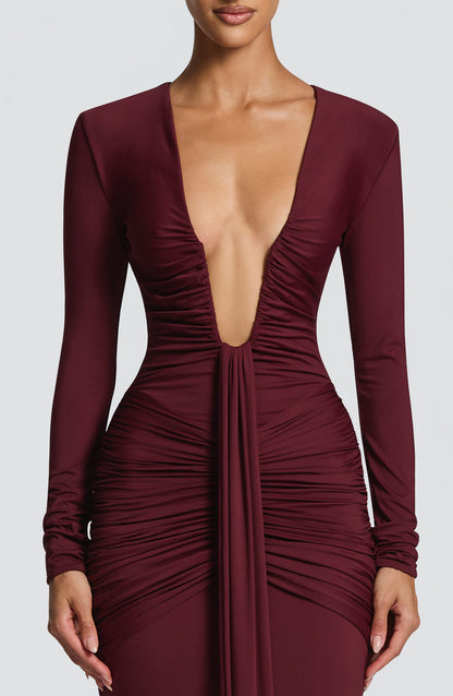Tara Maxi Dress Cherry Lacquer