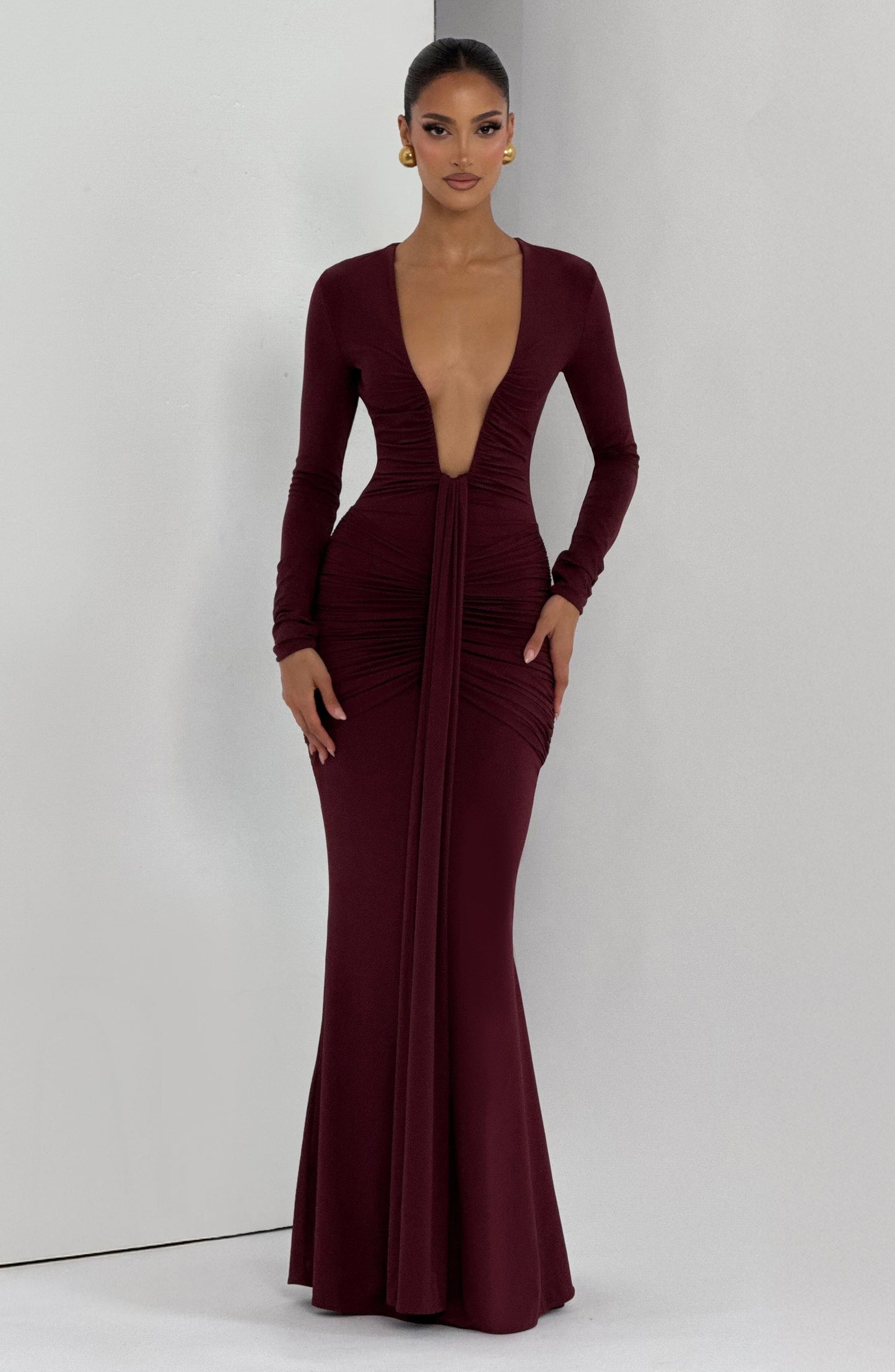 Tara Maxi Dress Cherry Lacquer