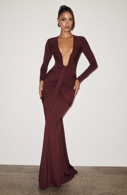 Tara Maxi Dress Cherry Lacquer