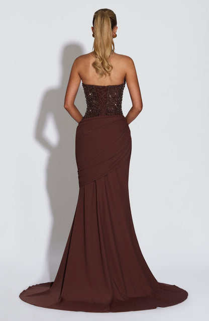 Taylor Gown Plum Brown