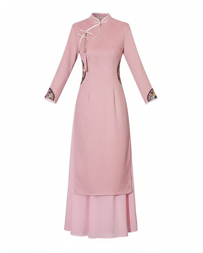 Thala Modernized Áo Dài Dress Pink