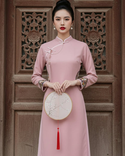 Thala Modernized Áo Dài Dress Pink