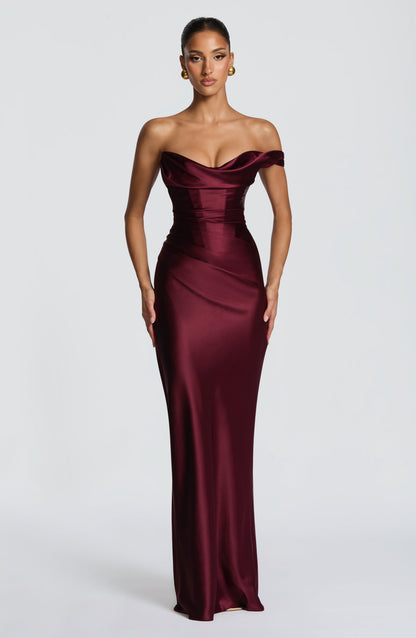 Thalassa Maxi Dress Cherry Lacquer