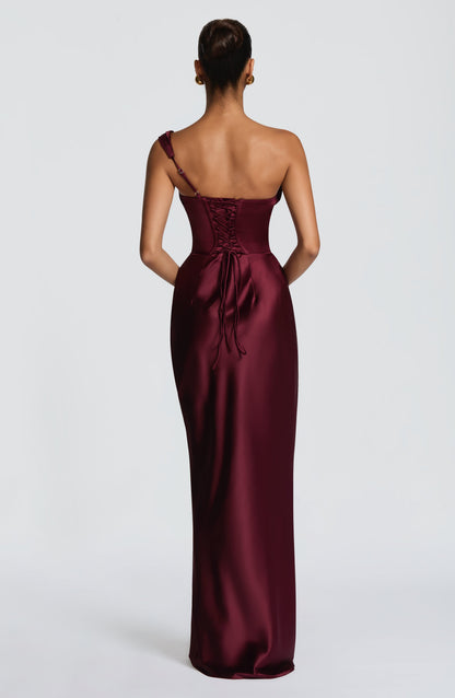 Thalassa Maxi Dress Cherry Lacquer