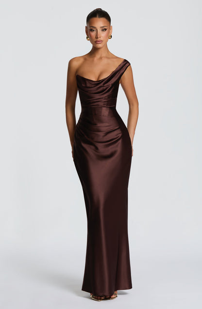 Thalassa Maxi Dress Plum Brown