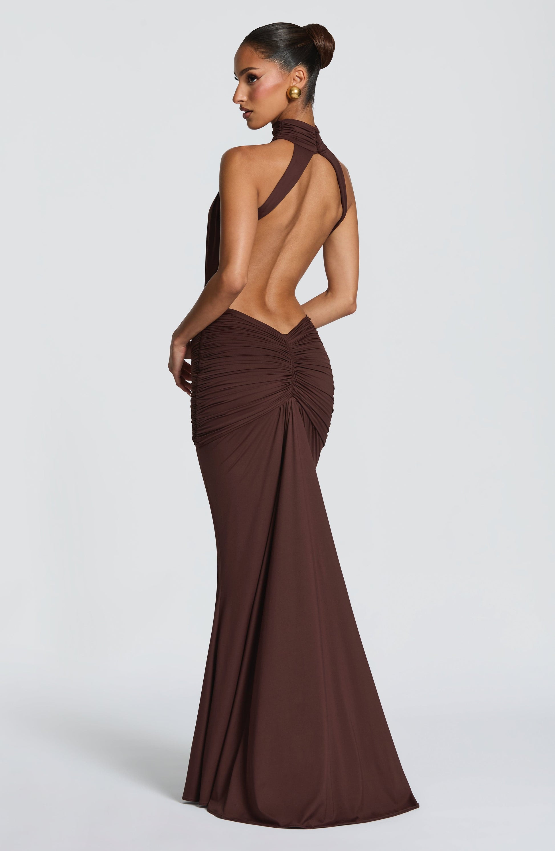 Thekla Maxi Dress Plum Brown