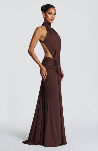 Thekla Maxi Dress Plum Brown