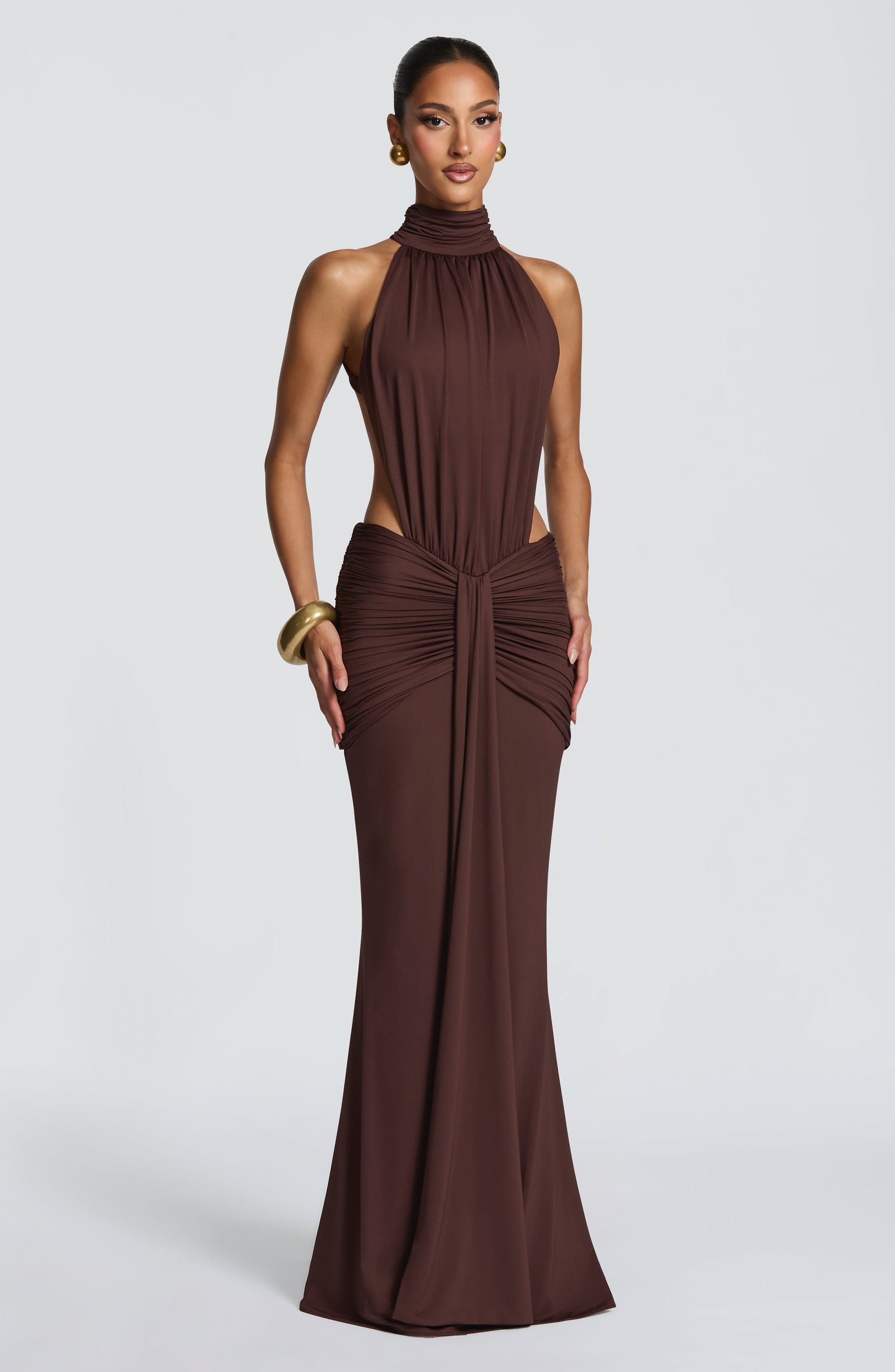 Thekla Maxi Dress Plum Brown