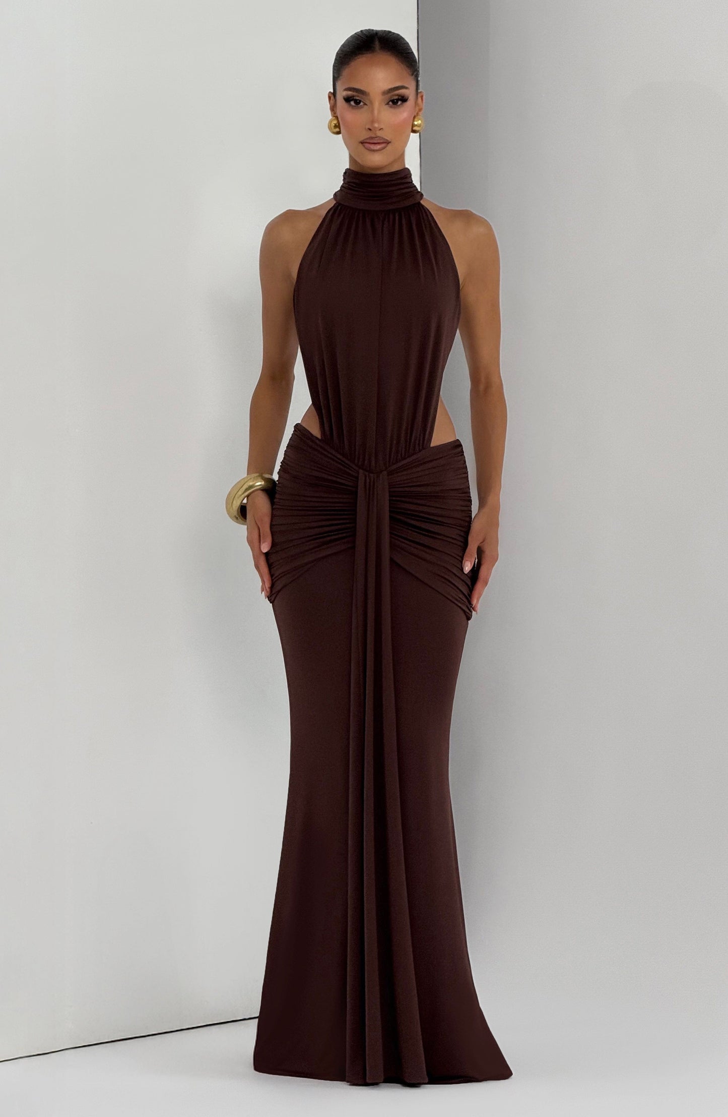 Thekla Maxi Dress Plum Brown