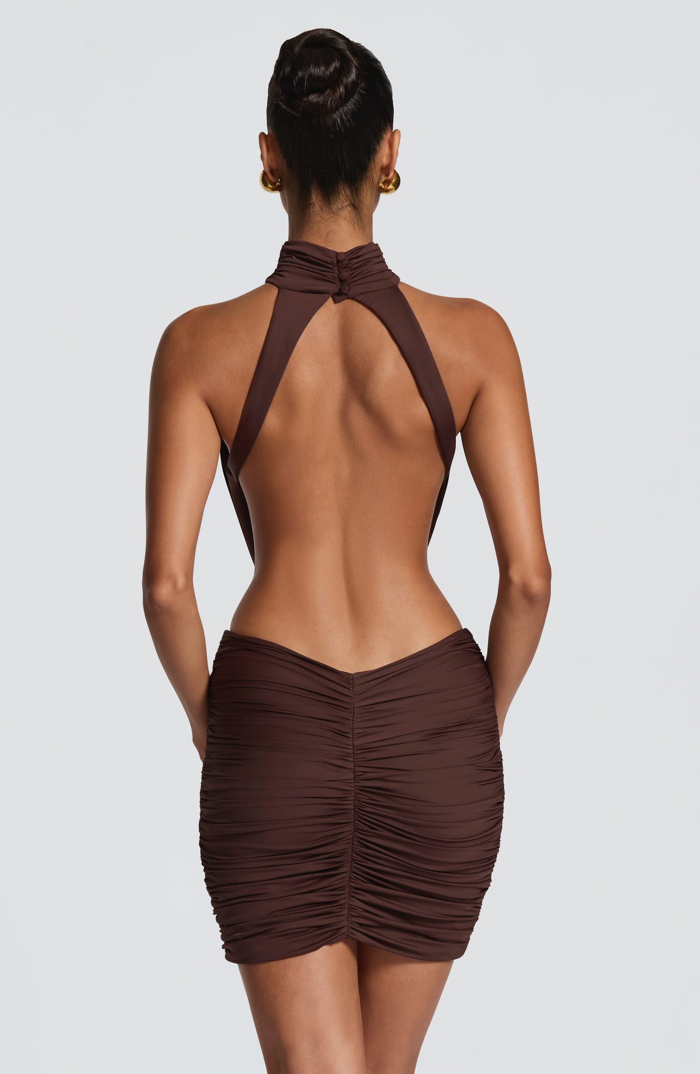 Thekla Mini Dress Plum Brown