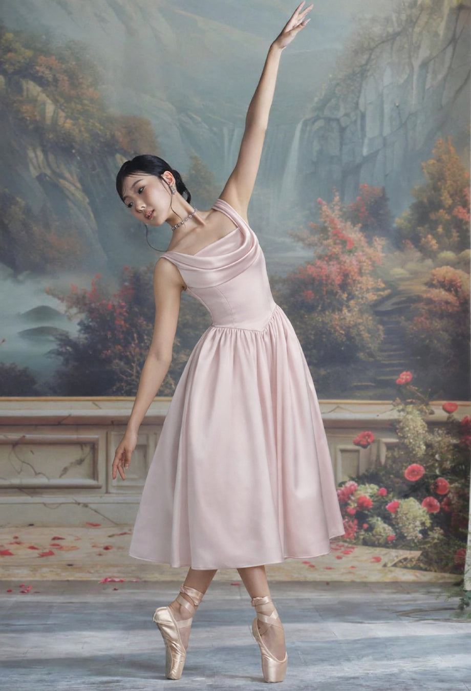 Tiffany Midi Dress Soft Pink