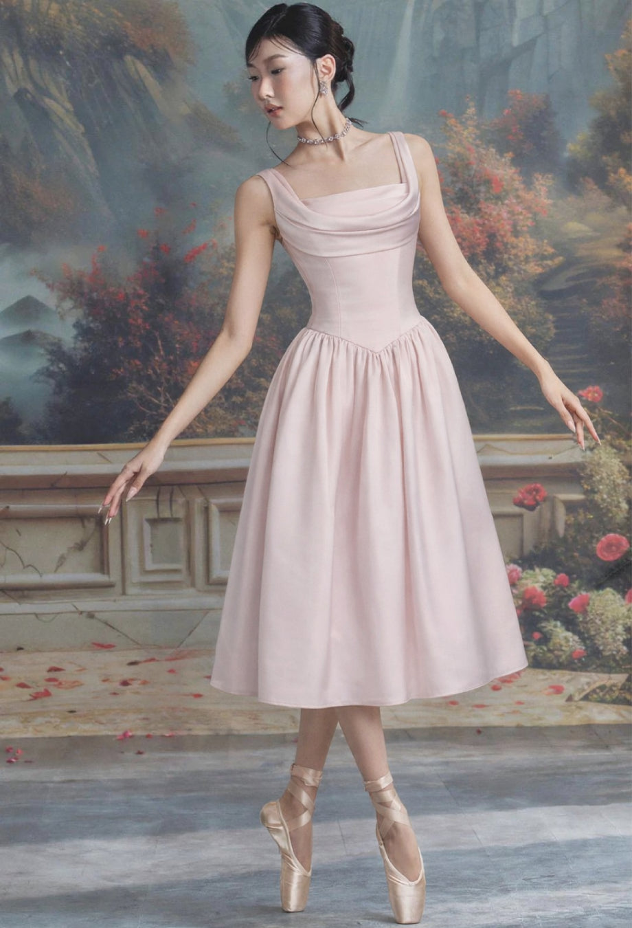 Tiffany Midi Dress Soft Pink