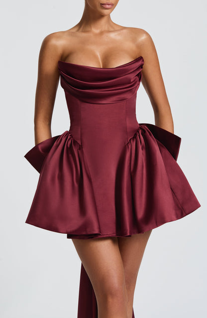 Trinity Mini Dress Cherry Lacquer