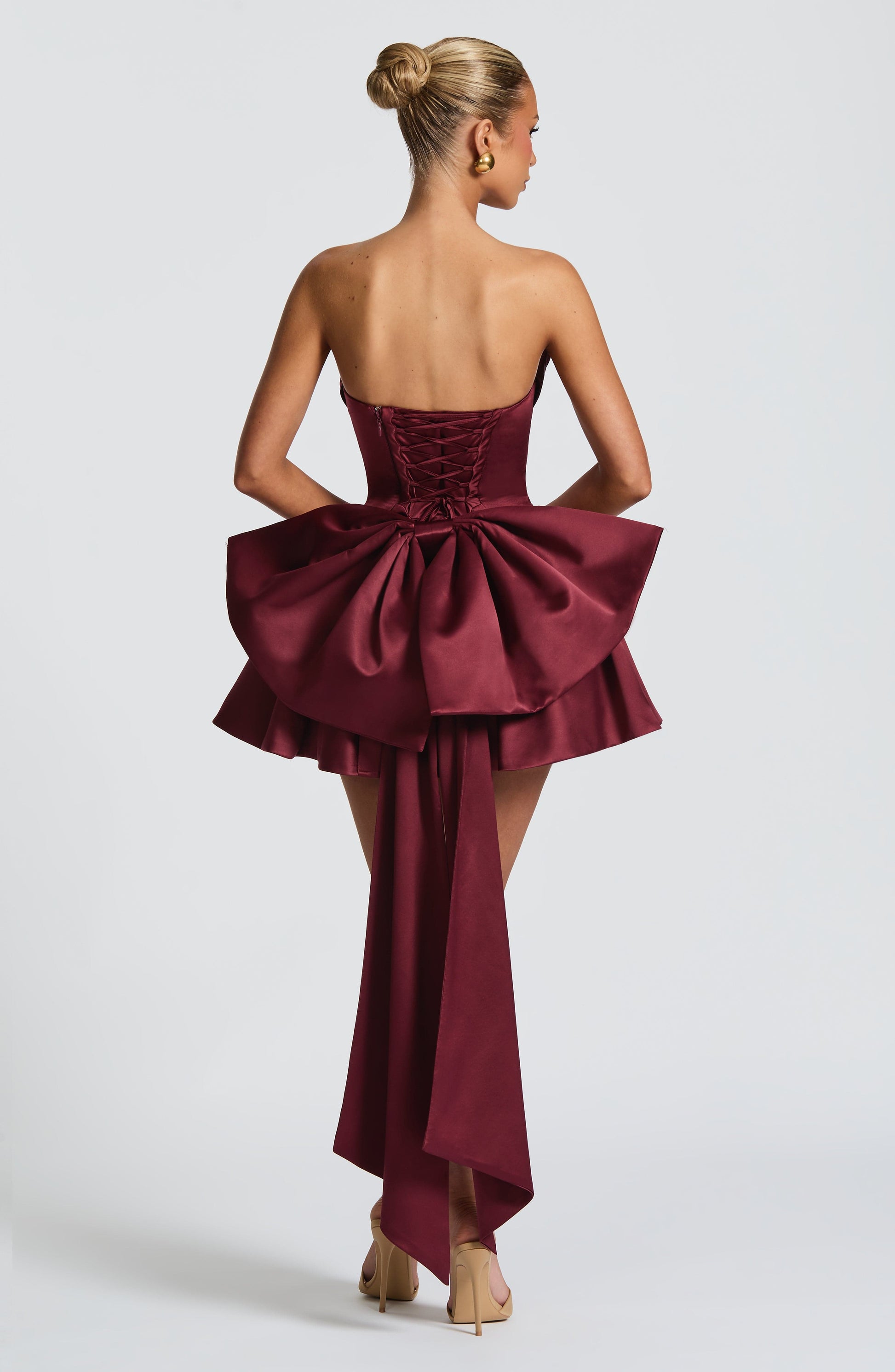 Trinity Mini Dress Cherry Lacquer