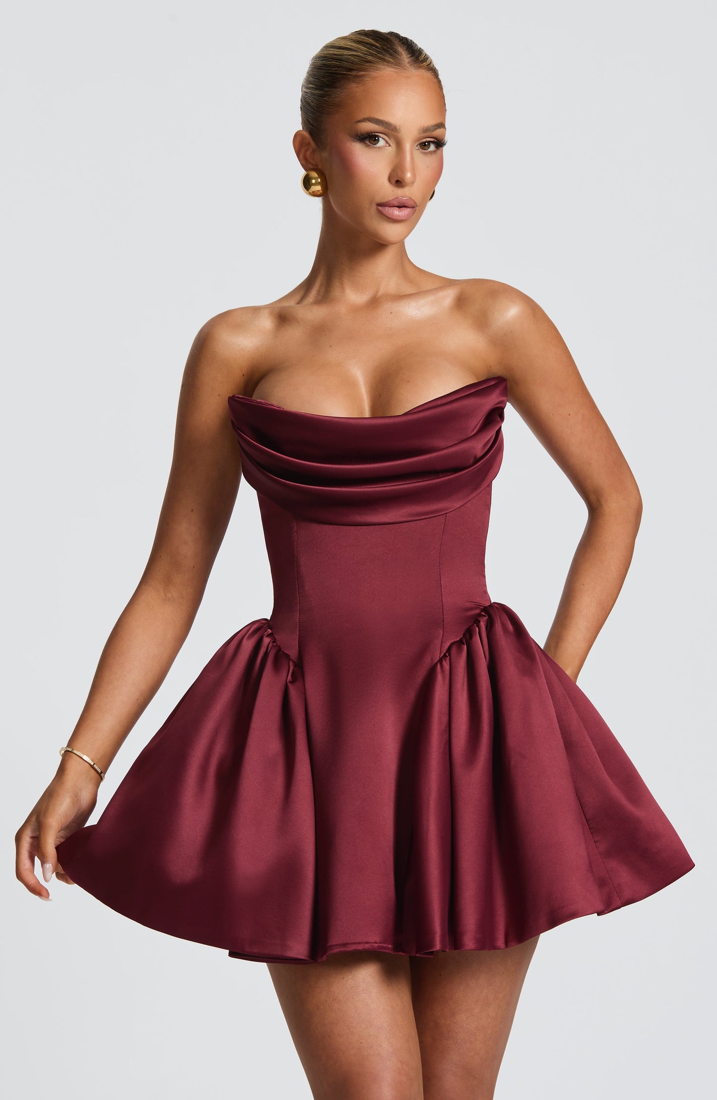 Trinity Mini Dress Cherry Lacquer